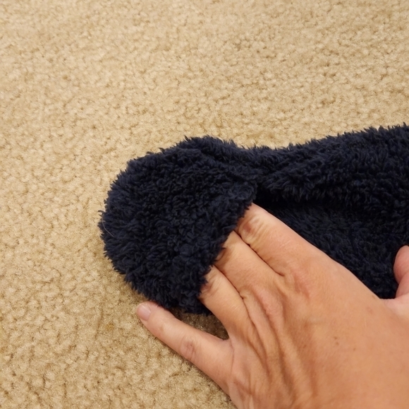 𝅺CARTER'S Navy Blue Sherpa Pram/Bunting, size 3 months - Picture 5 of 9